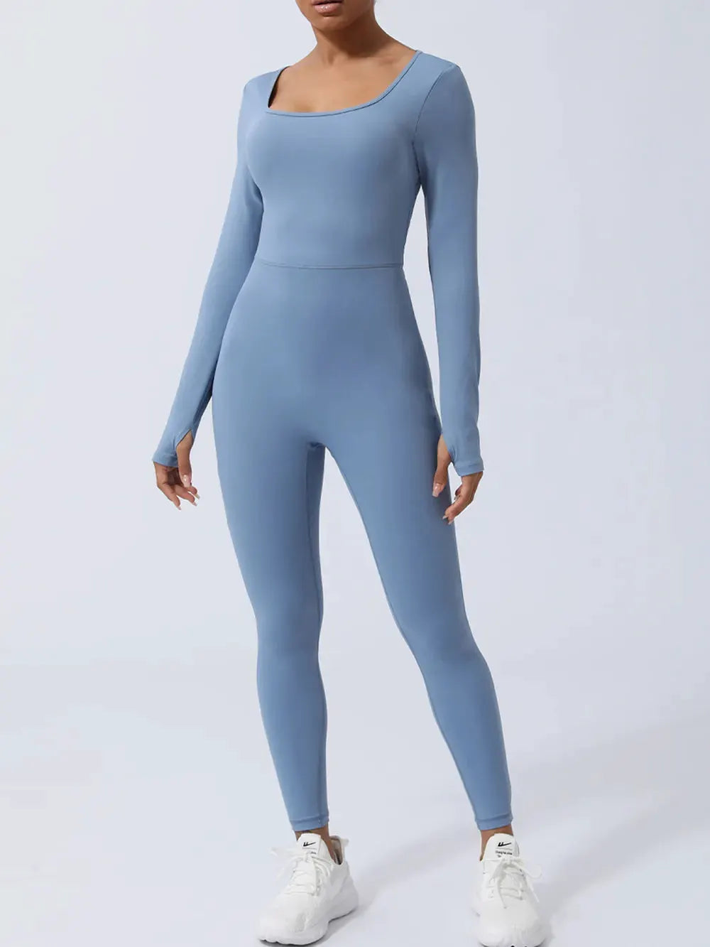 Twisted Backless Long Sleeve Jumpsuit by Partner Label