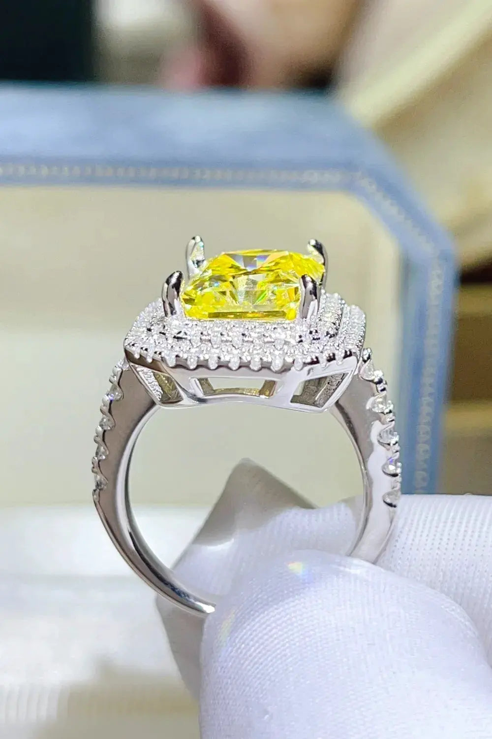 2 Carat Moissanite 925 Sterling Silver Ring by Partner Label