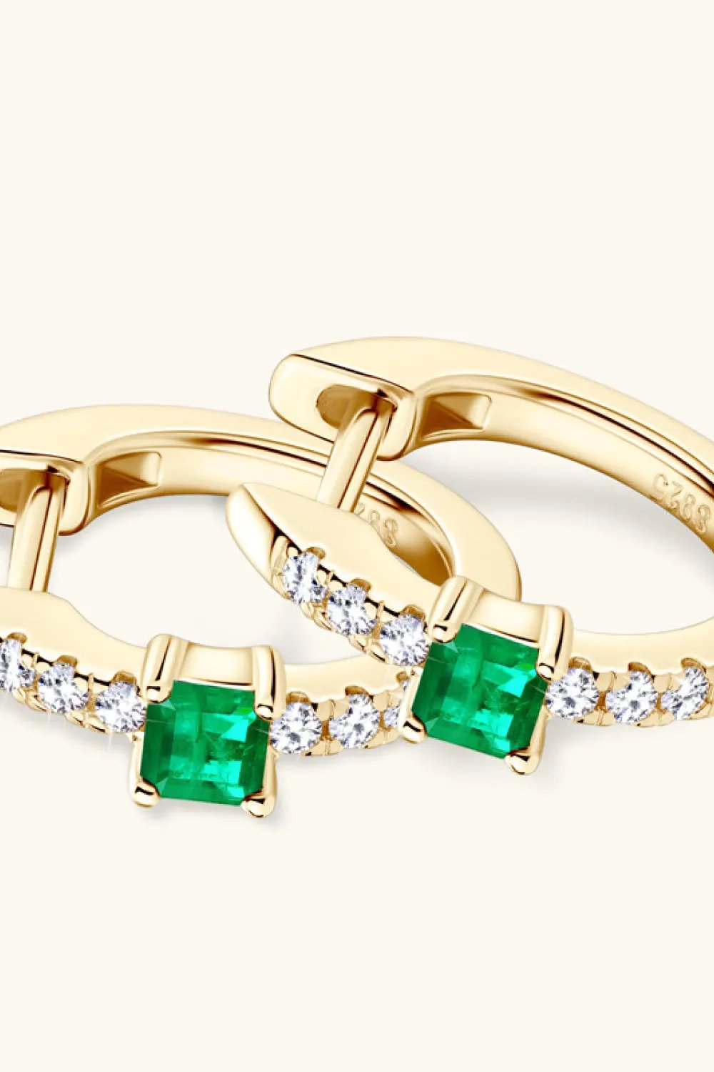 Lab-Grown Emerald Earrings by Partner Label