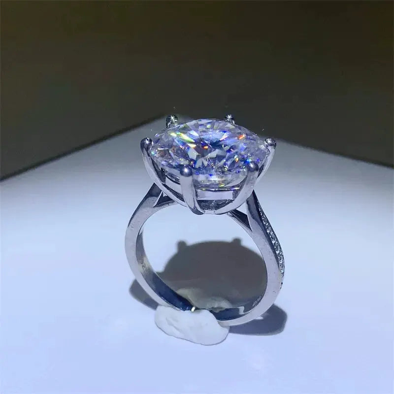10 Carat Moissanite 925 Sterling Silver Ring by Partner Label