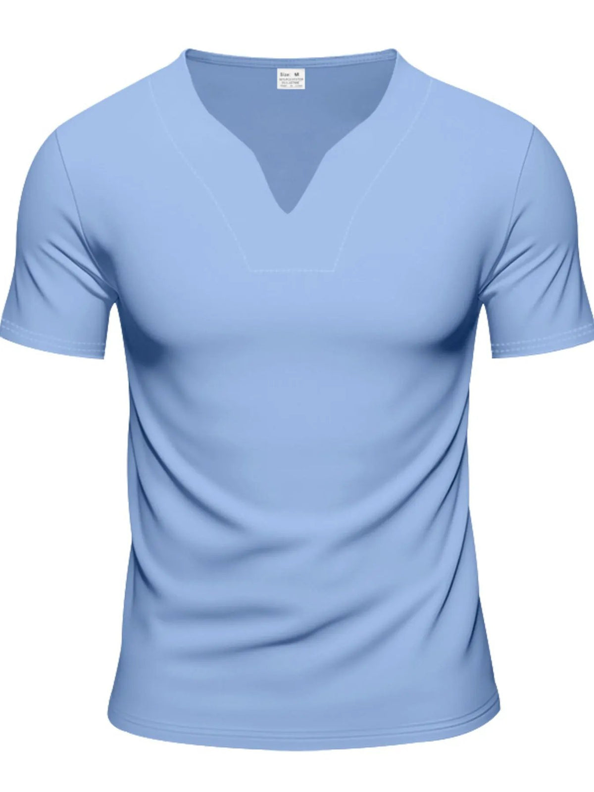 Men's Full Size Casual V-Neck Short Sleeve T-Shirt Plus Size by Trendsi