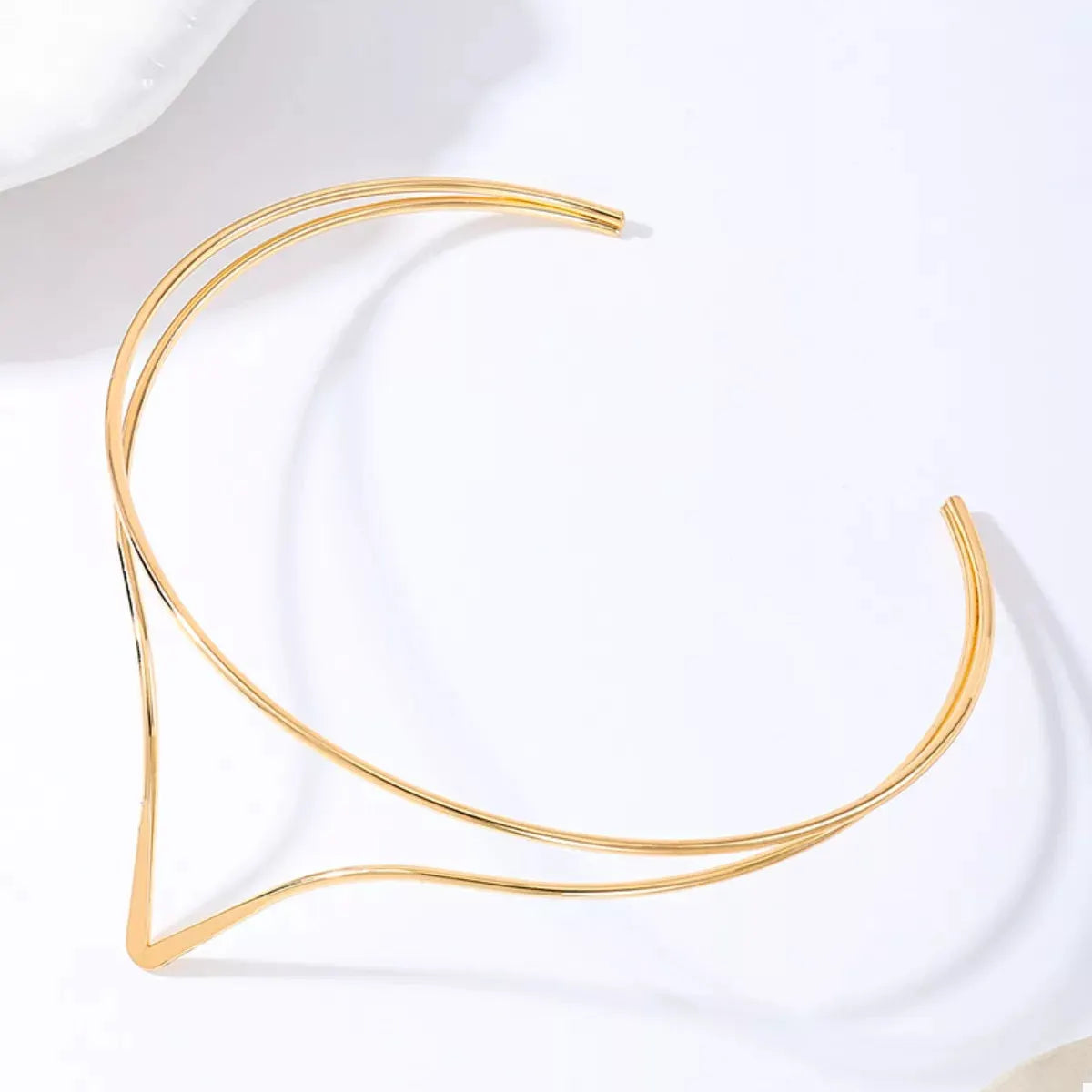 Double Layer V-Shaped Choker Necklace by Partner Labels
