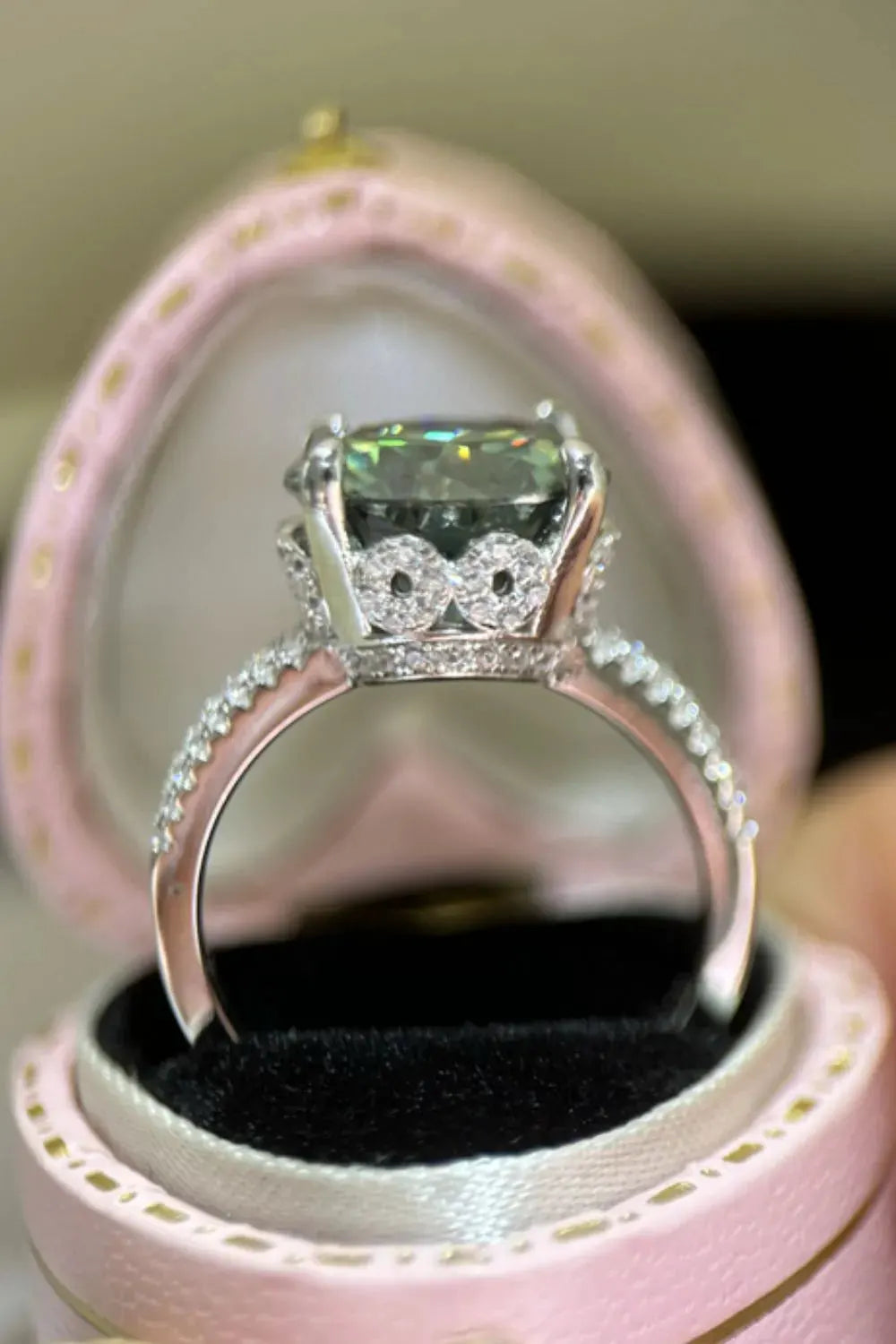 5 Carat Moissanite 925 Sterling Silver Ring by Partner Label