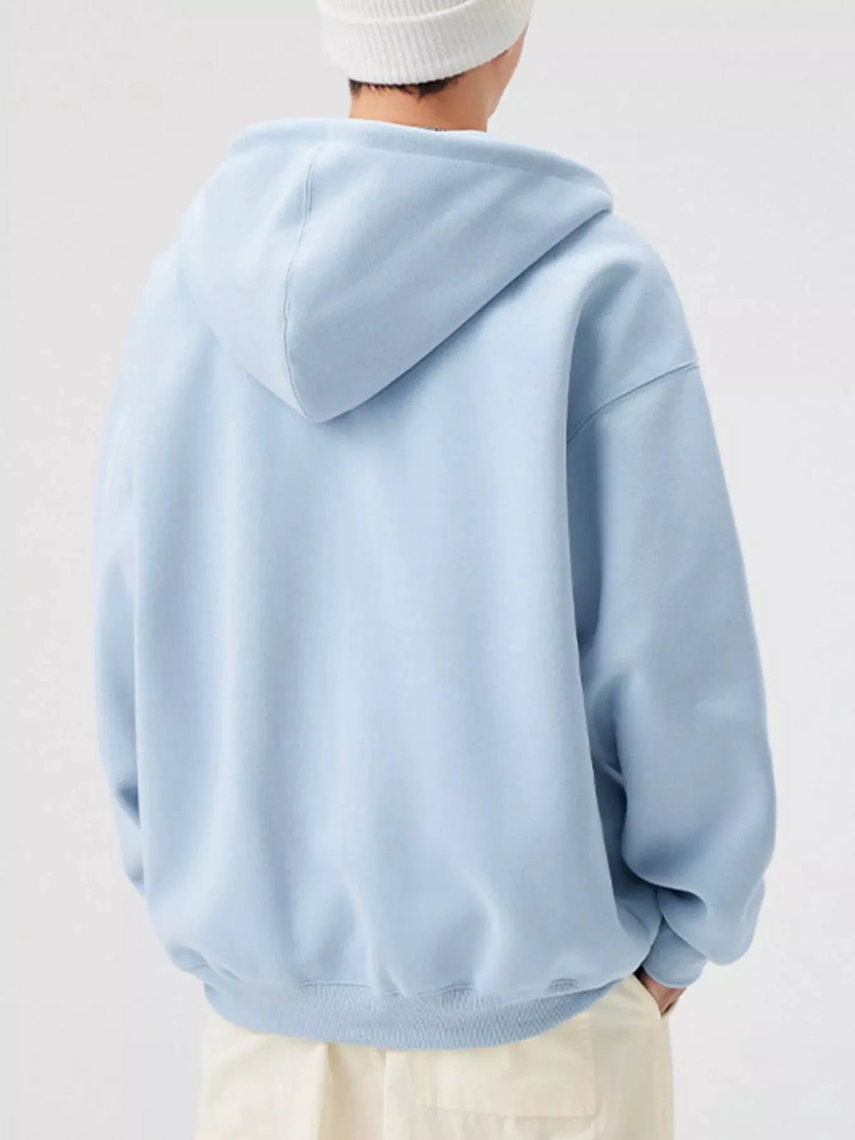Men's Casual Loose Fit Zip-Up Hoodie by Partner Label
