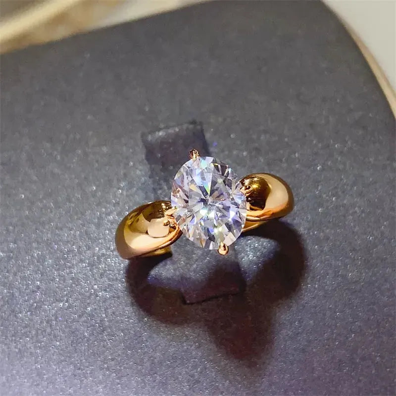 2 Carat Moissanite 925 Sterling Silver Ring by Partner Label