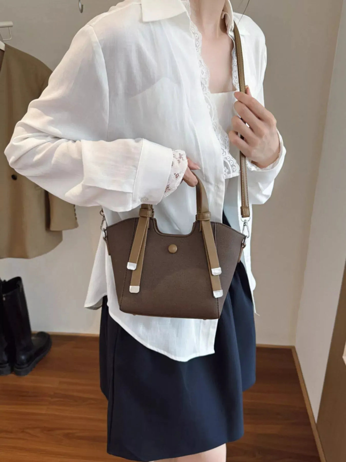 Adjustable Strap Crossbody Bag by Partner Label