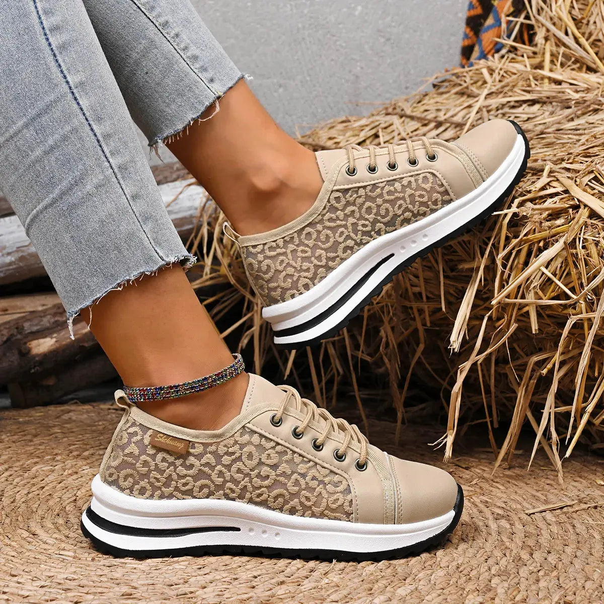 Lace-Up Platform Sneakers by Partner Label