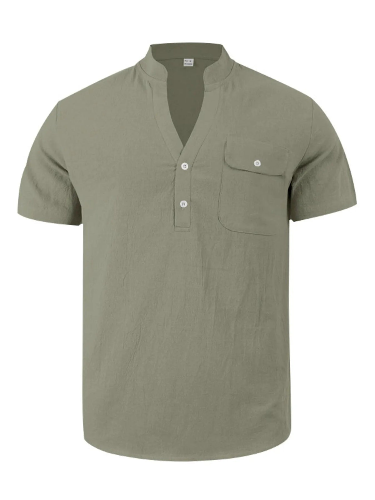Men's Full Size Button Detail Short Sleeve Shirt Plus Size by Trendsi