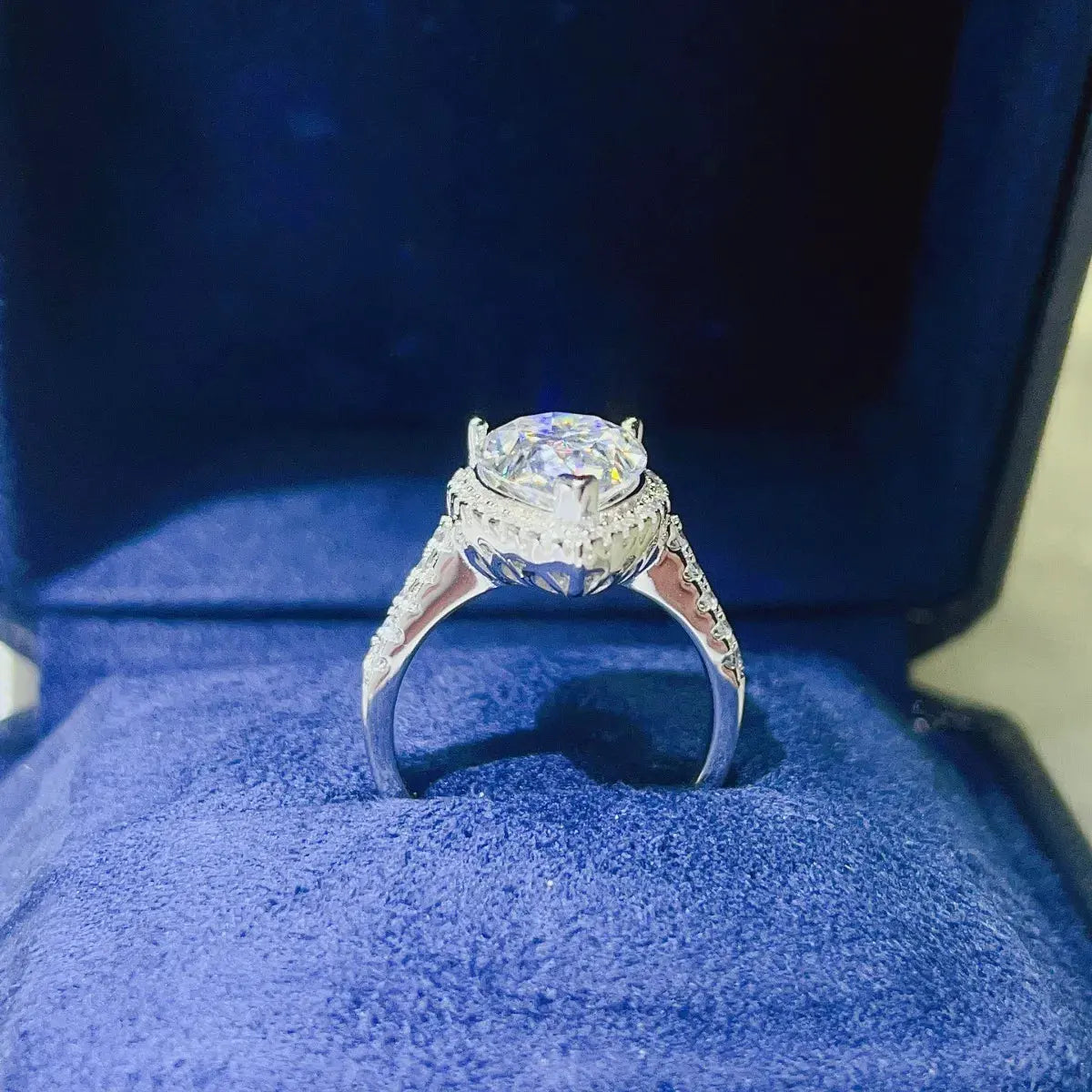 2 Carat Moissanite 925 Sterling Silver Ring by Partner Label