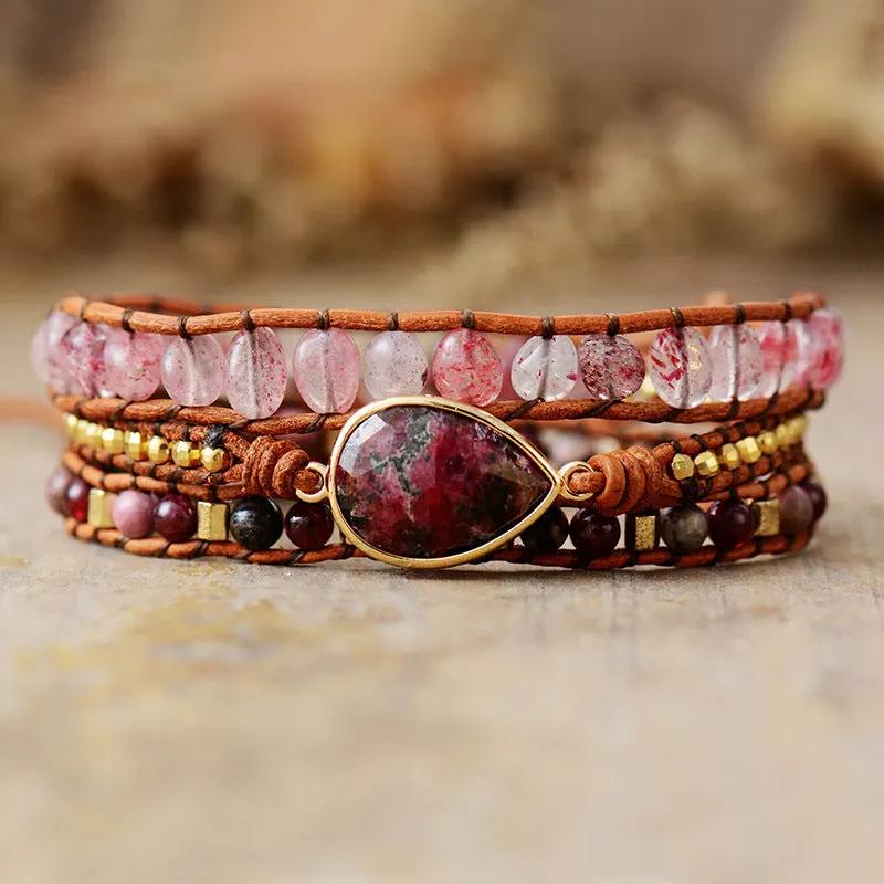 Natural Stone Layered Bracelet by Partner Label