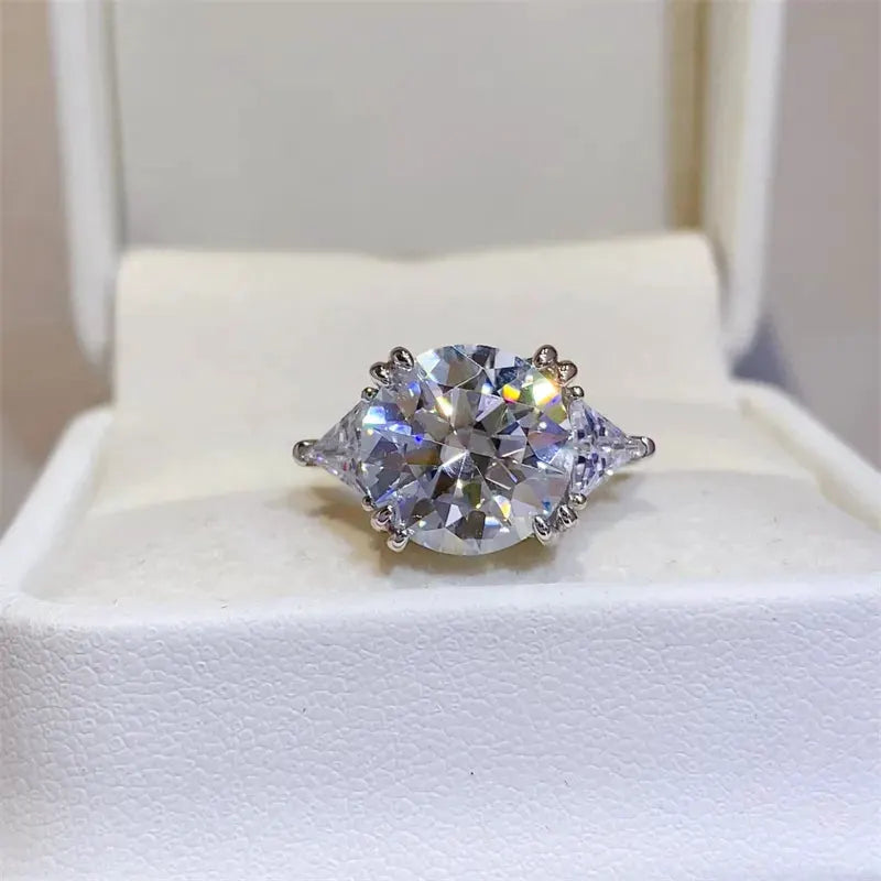 5 Carat Moissanite 925 Sterling Silver Ring by Partner Label