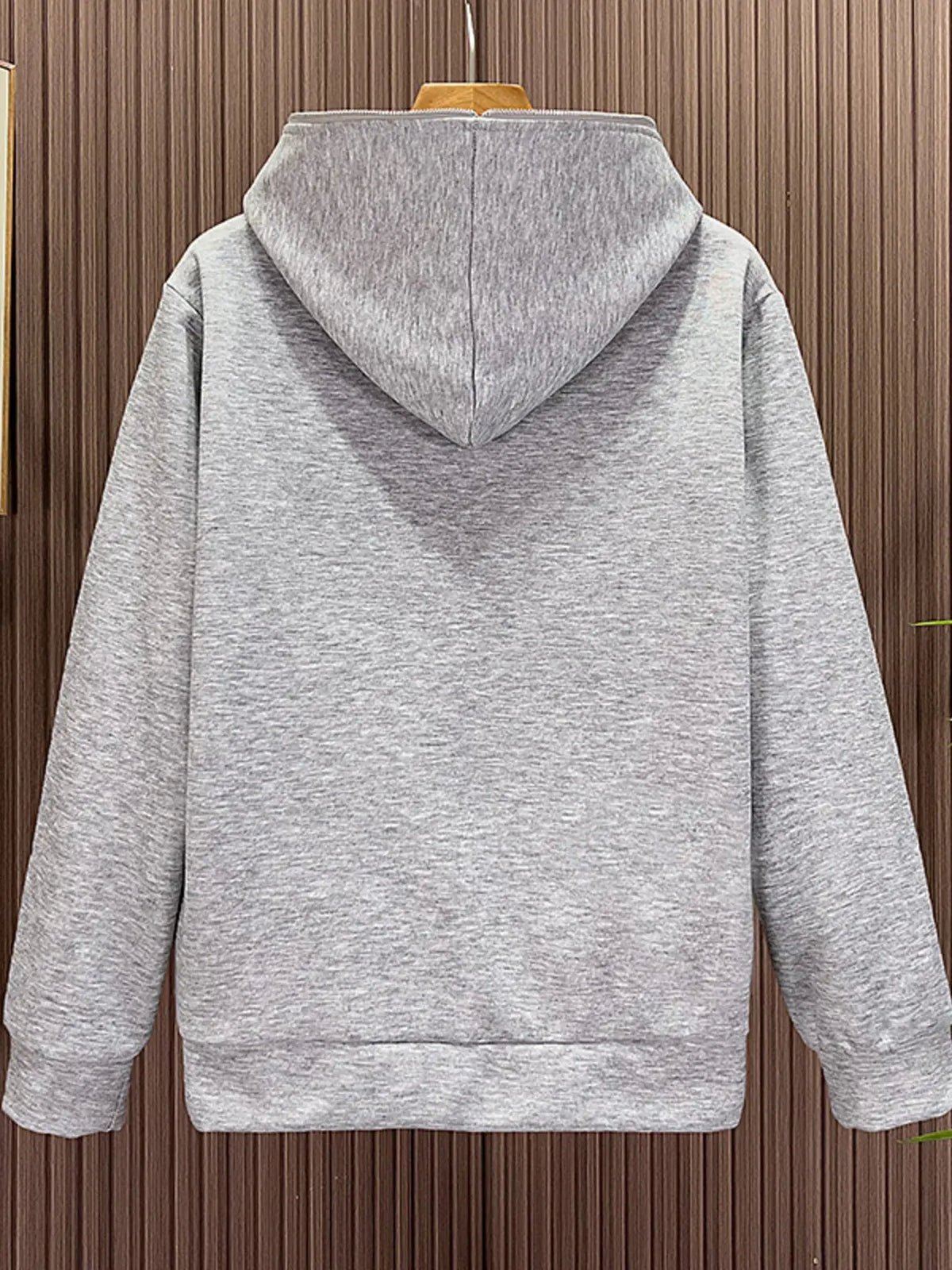 Men's Zip Up Long Sleeve Hoodie by Trendsi