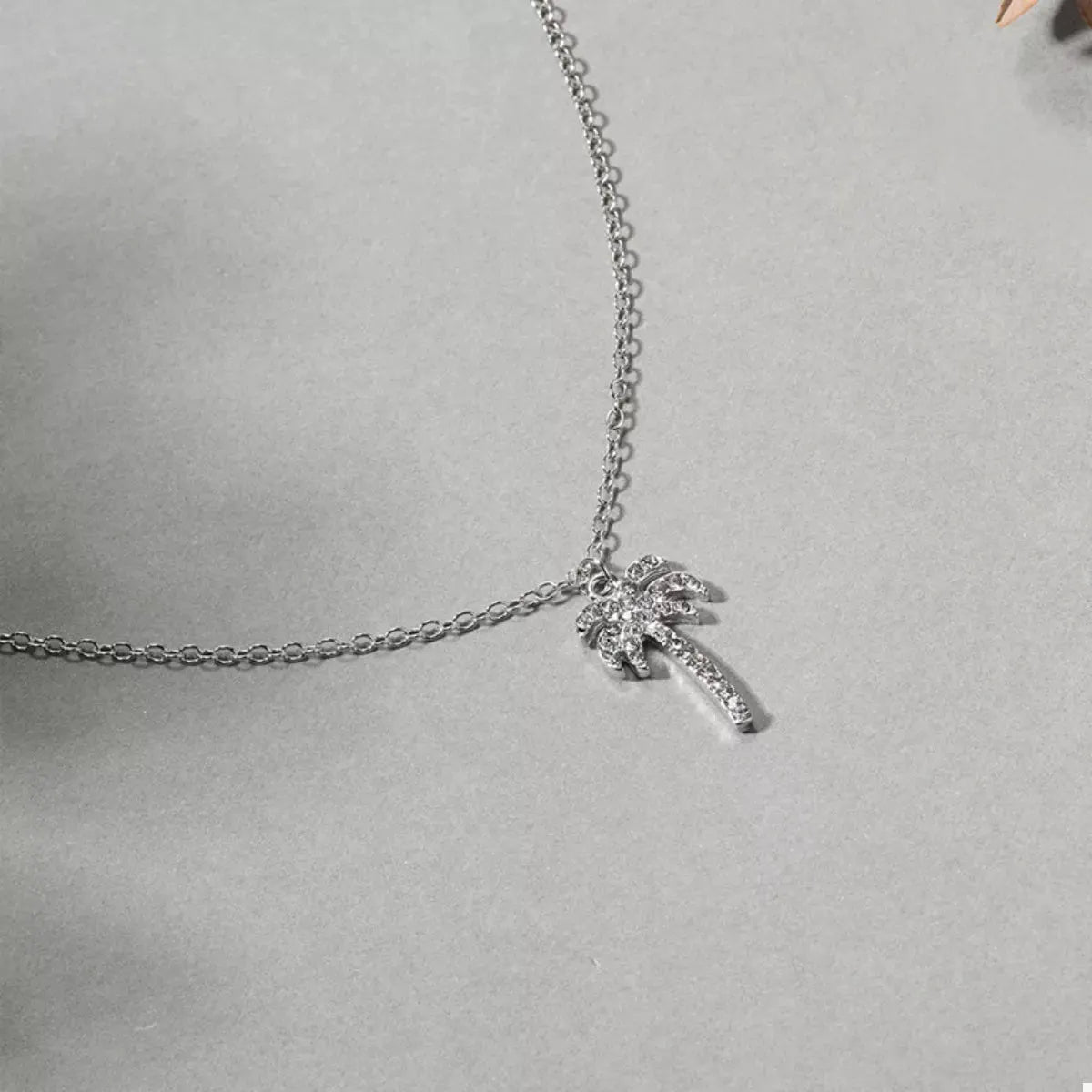 Palm Tree Pendant Necklace by Partner Labels