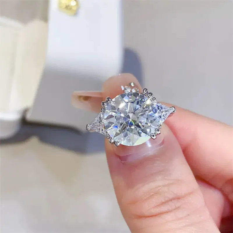 5 Carat Moissanite 925 Sterling Silver Ring by Partner Label