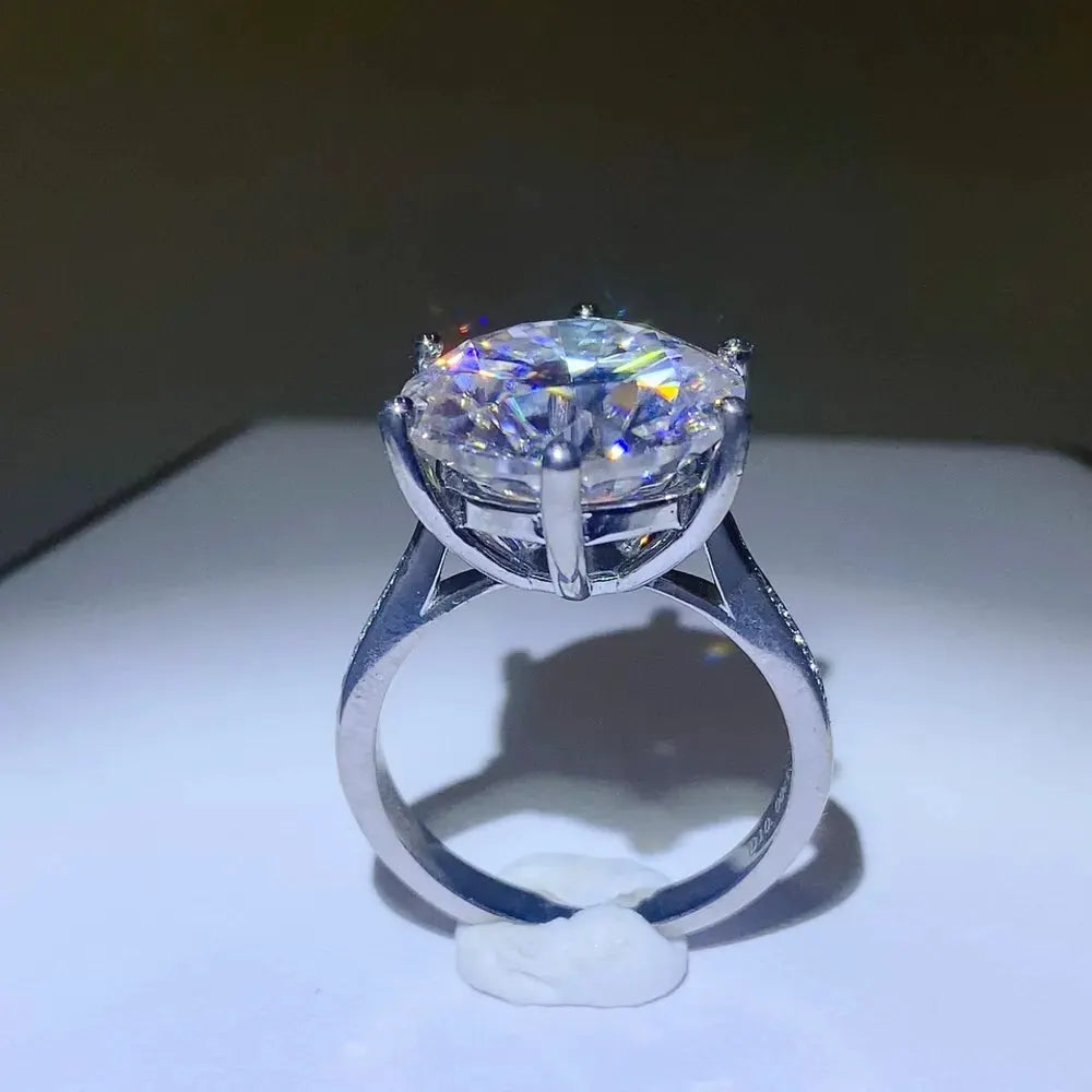 10 Carat Moissanite 925 Sterling Silver Ring by Partner Label