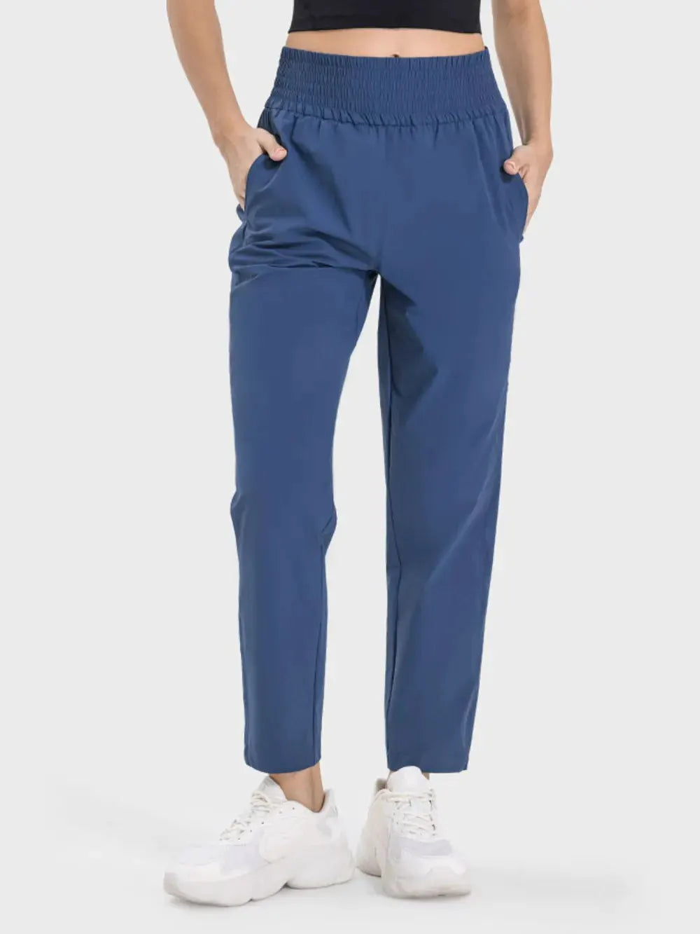Millennia Pocketed High Waist Active Pants by Millennia
