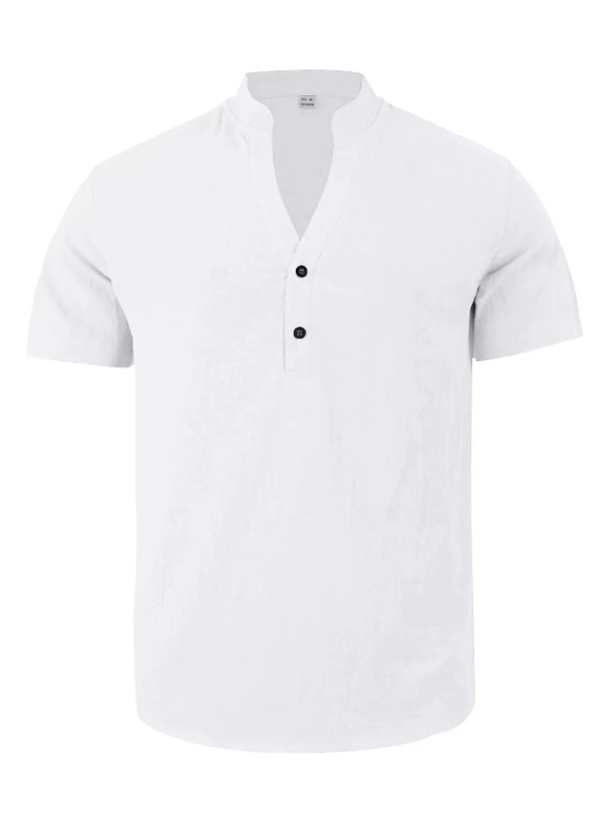 Men's Full Size Casual Linen Blend Short Sleeve Shirt Plus Size by Trendsi