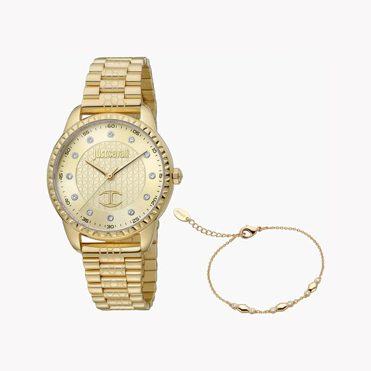 Just Cavalli Women's Gold Watch, Champagne Dial | Jc1l176m0055 by JUST CAVALLI