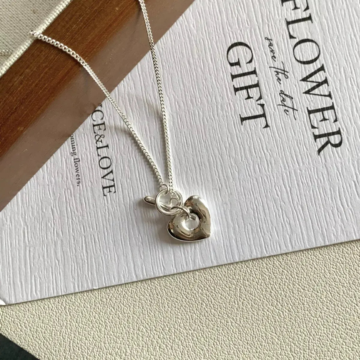 925 Sterling Silver Heart Toggle Clasp Necklace by Partner Labels