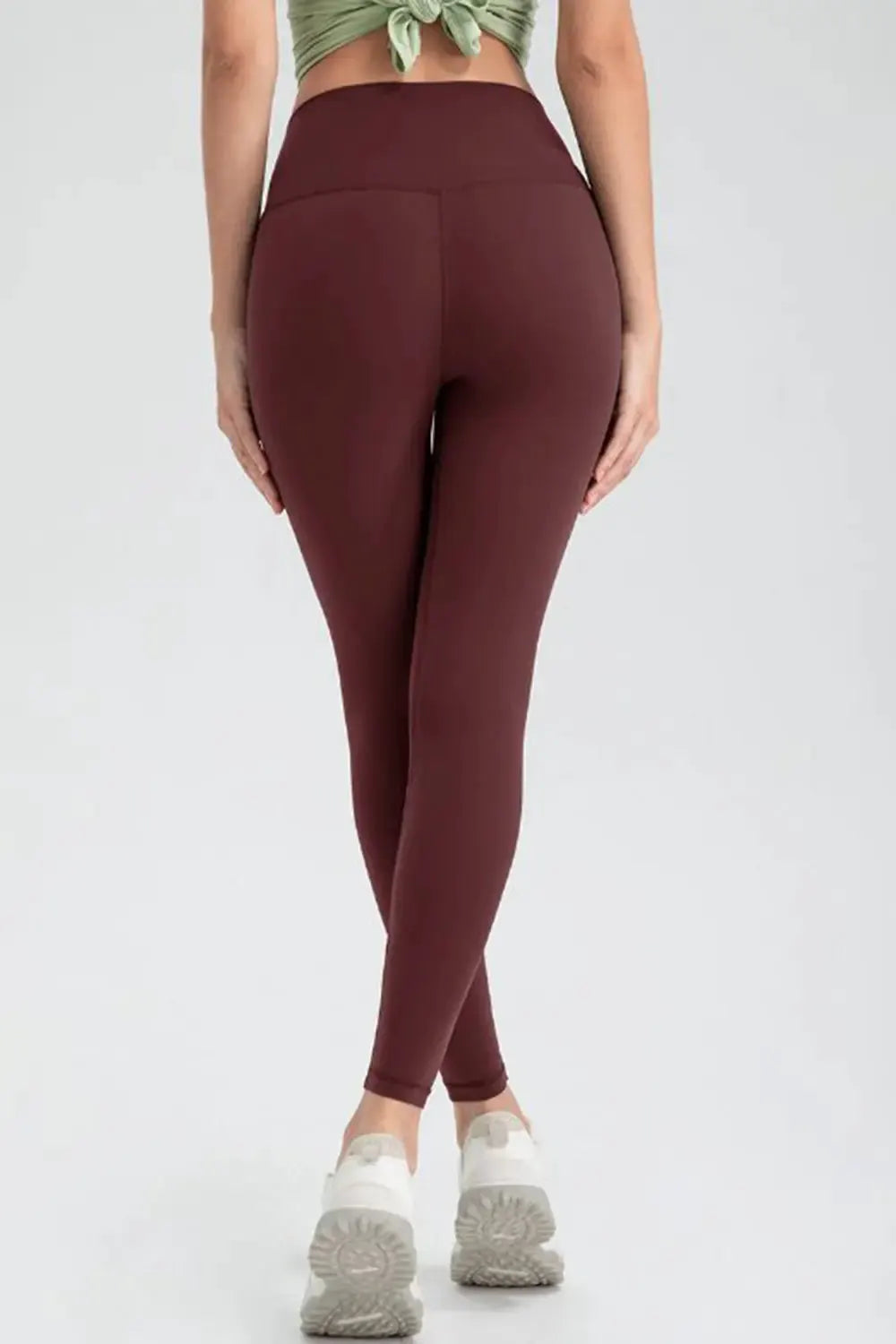 Wide Waistband Slim Fit Active Leggings by Partner Label