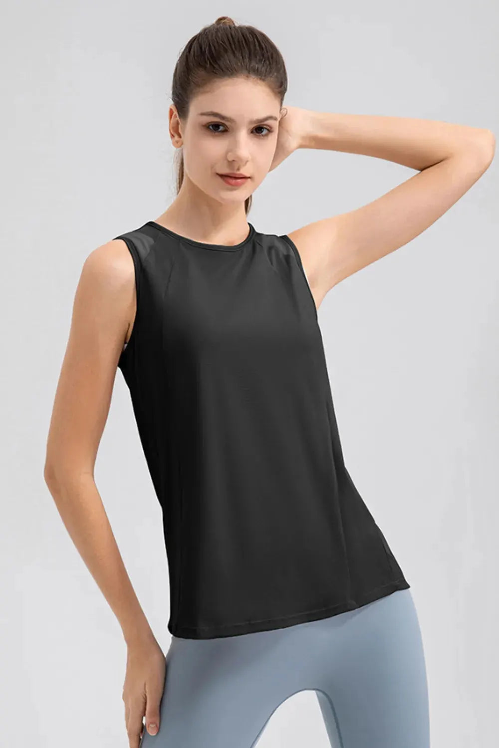 Round Neck Wide strap Active Tank by Partner Label