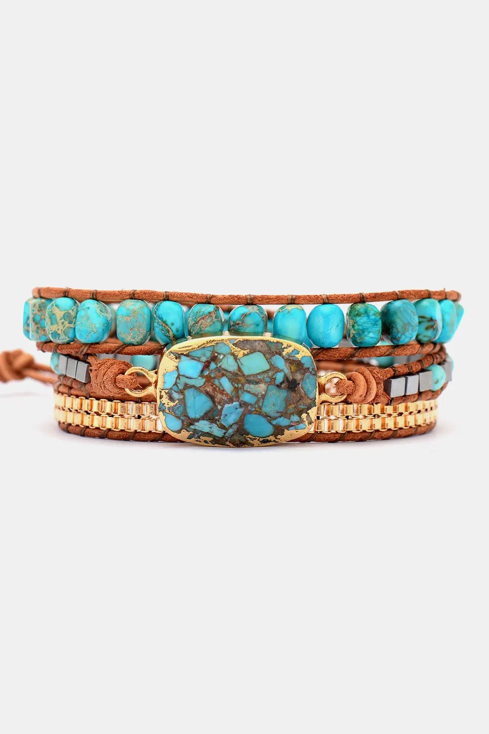 Handmade Natural Stone Copper Bracelet by Partner Label