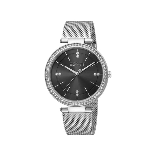 Esprit Women's Silver Stainless Steel Watch, Black Dial | Es1l203m0015 by ESPRIT