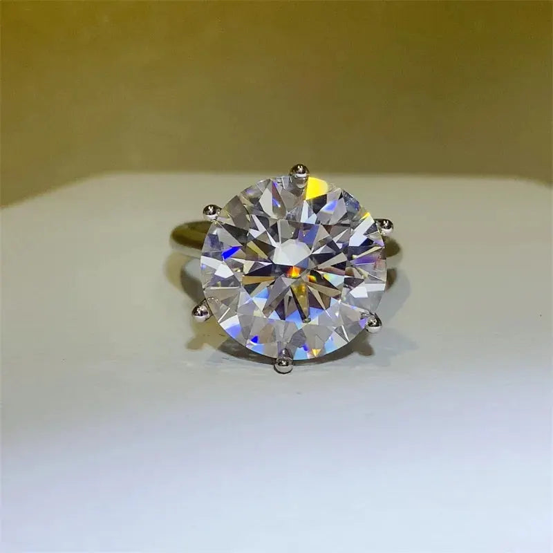 10 Carat Moissanite 925 Sterling Silver Ring by Partner Label