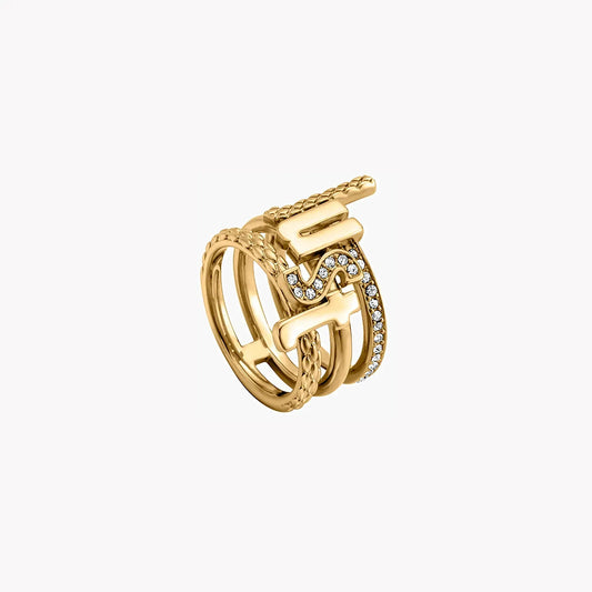 Just Cavalli Women's Gold Brass Ring, Gold | Jcrg00290206 by JUST CAVALLI