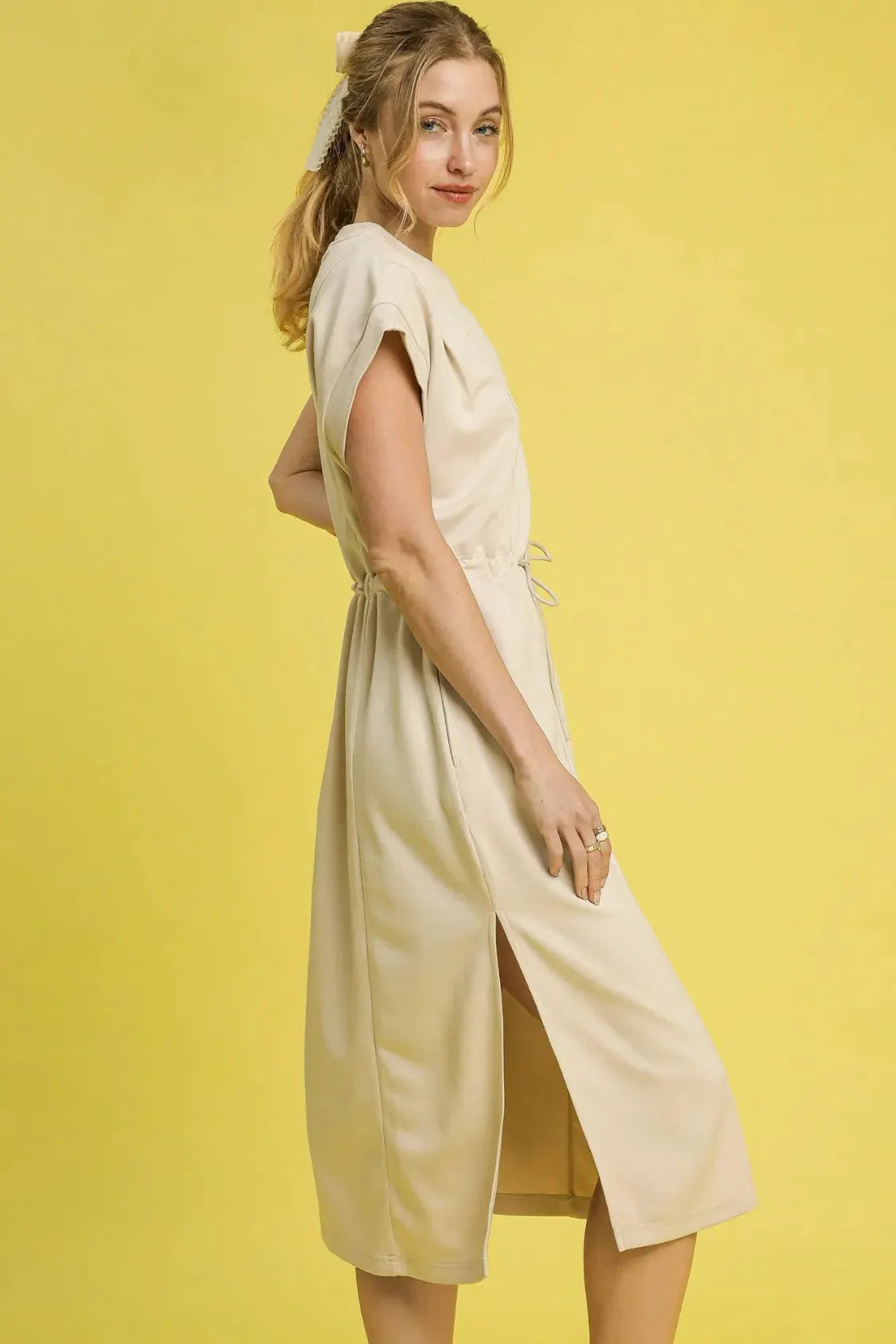 Umgee Side Slit Short Sleeve Midi Tee Dress by Umgee