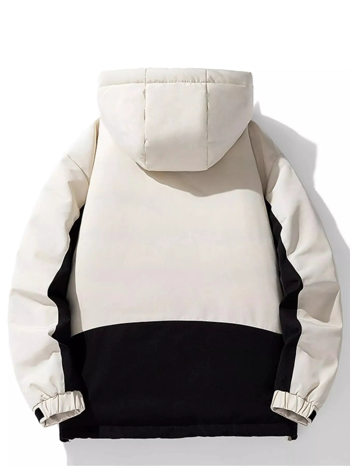 Men's Plus Size Hooded Color Block Padded Winter Coat by Partner Label