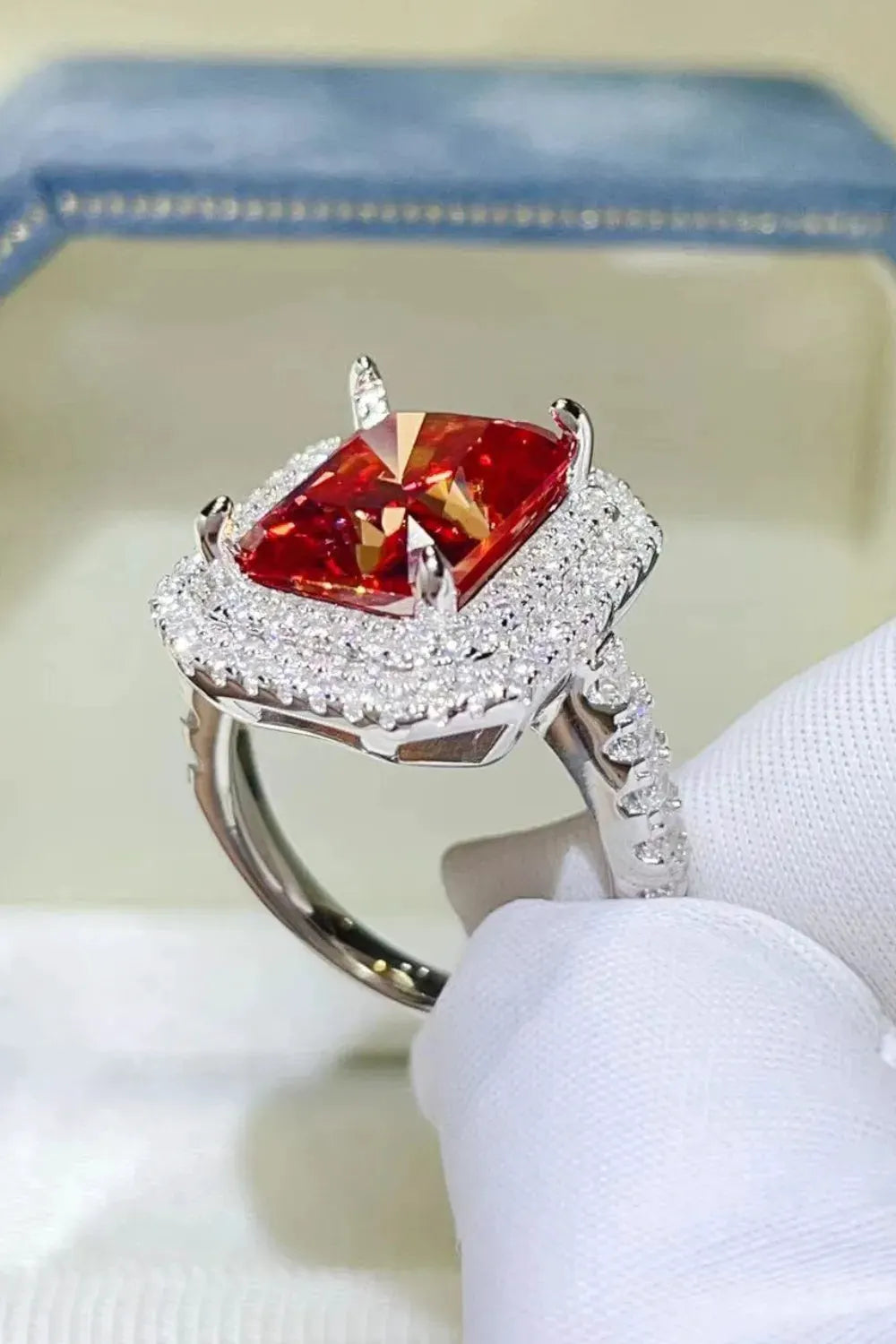 2 Carat Moissanite 925 Sterling Silver Ring by Partner Label
