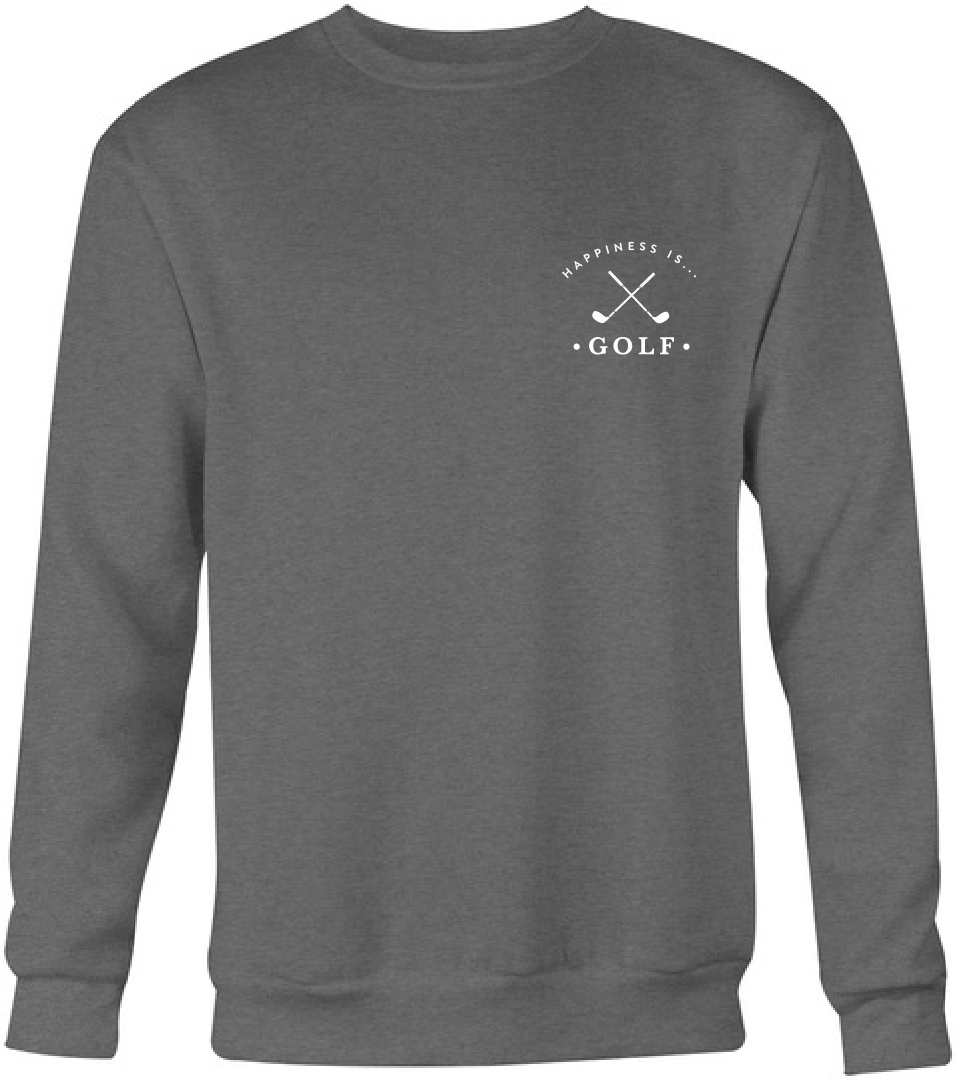 Men's Golf Crew Sweatshirt, Charcoal by Golf Collection