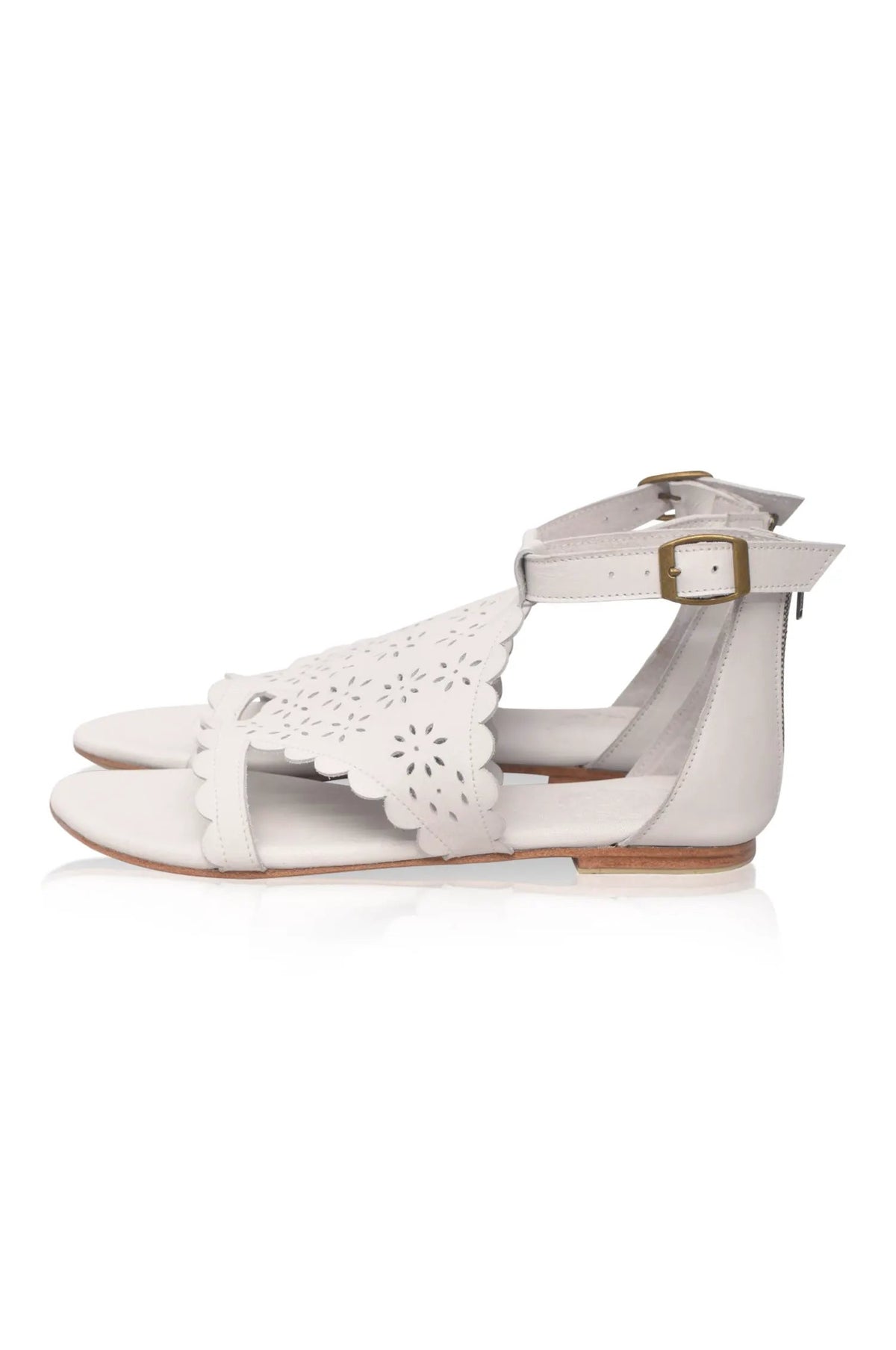 Al Fresco Cut-Out Leather Sandals by ELF