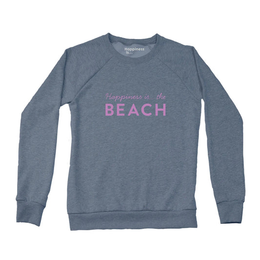 Women's Beach Bold Crew Sweatshirt, Heather Navy by Beach Collection