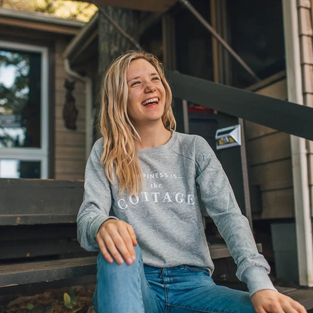 Women's Cottage Crew Sweatshirt, Heather Grey by Cottage Collection