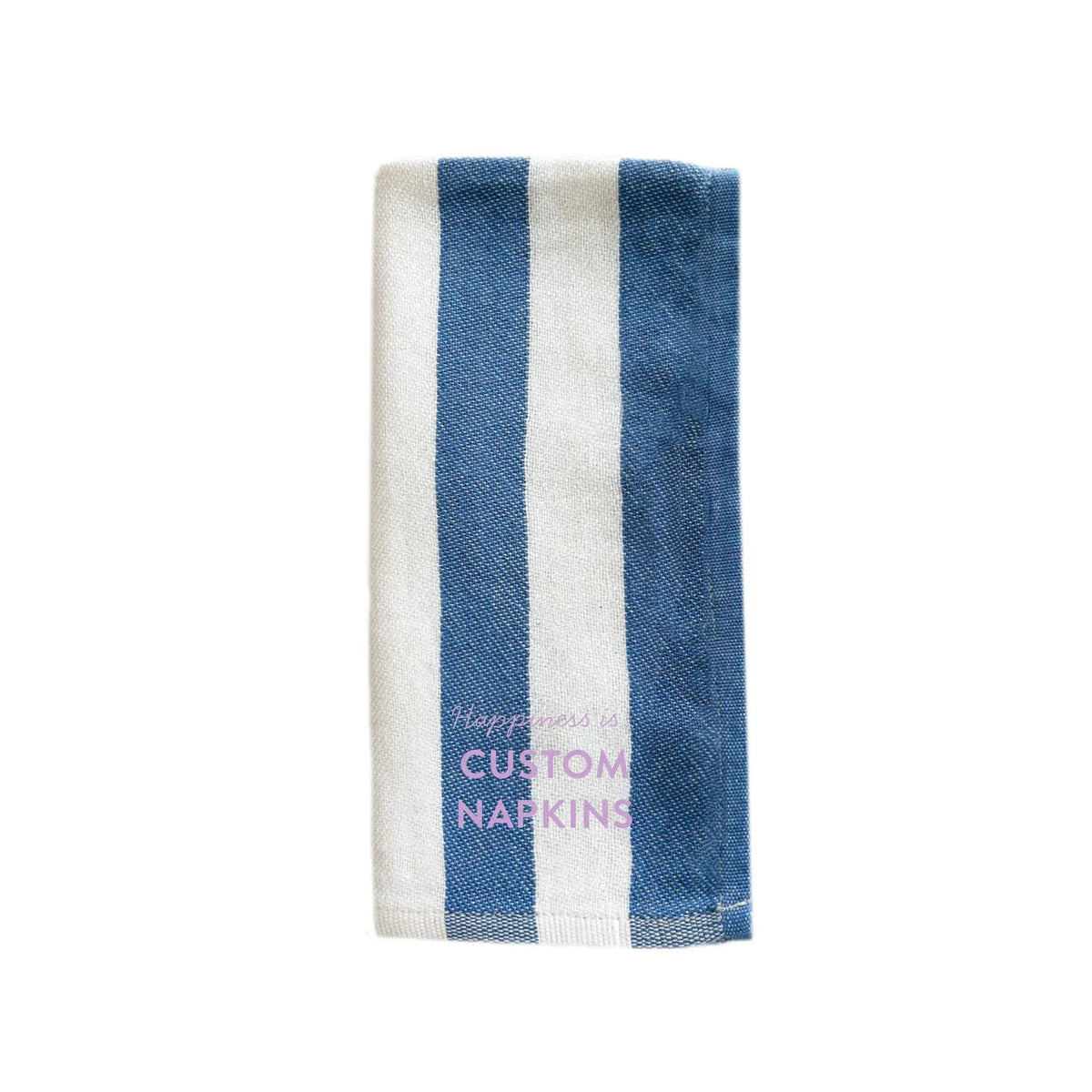 Custom Napkin, Striped Blue by Cottage Collection