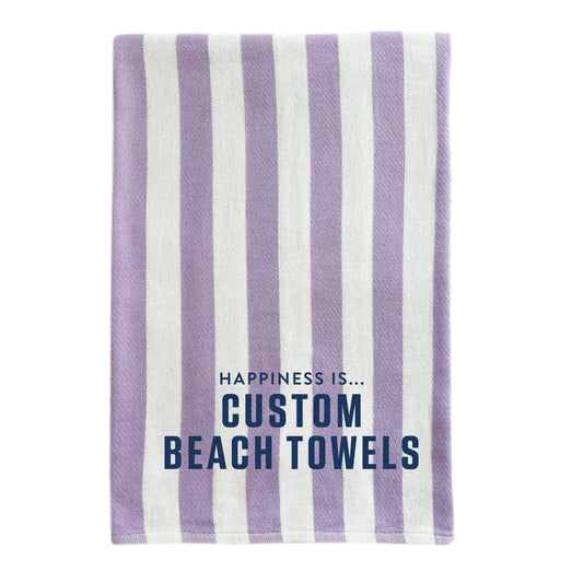 Custom Everywhere Towel, Striped Lilac by Custom Collection