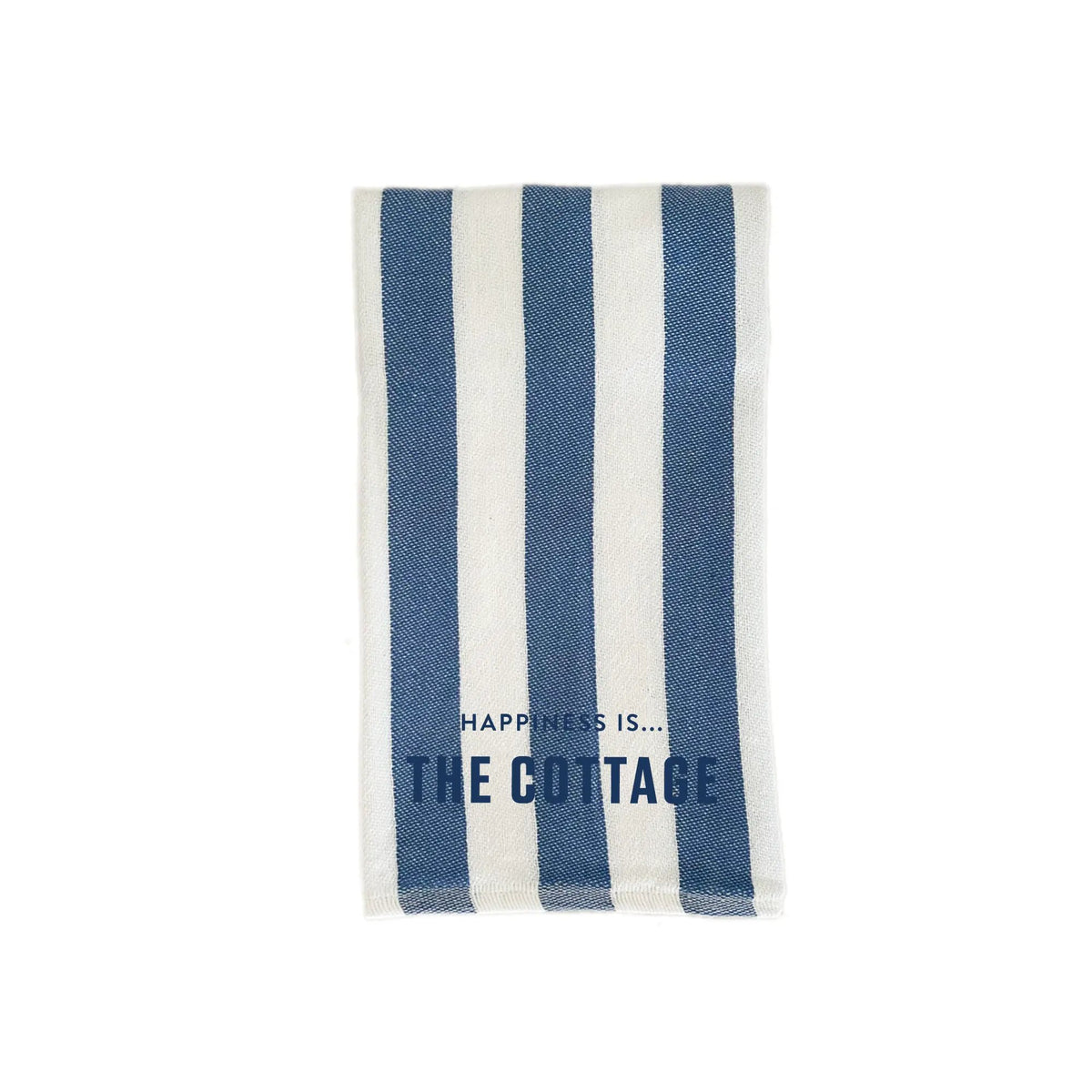 Custom Tea/Hand Towel, Striped Blue by Custom Collection