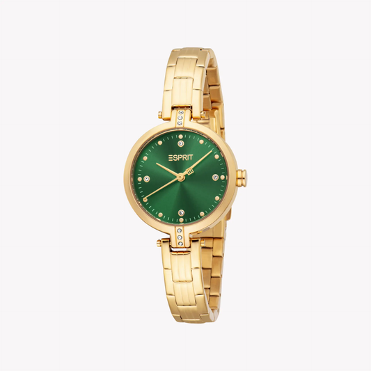 Esprit Women's Gold/Dark Green Watch | Es1l502m0035 by ESPRIT