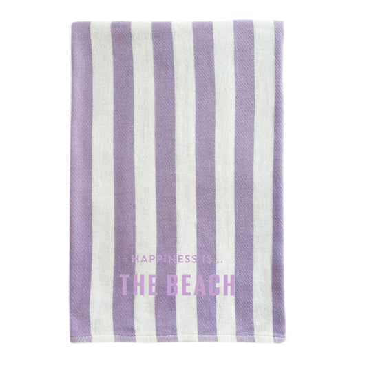 Everywhere Towel: Beach, Stripe Lilac by Beach Collection