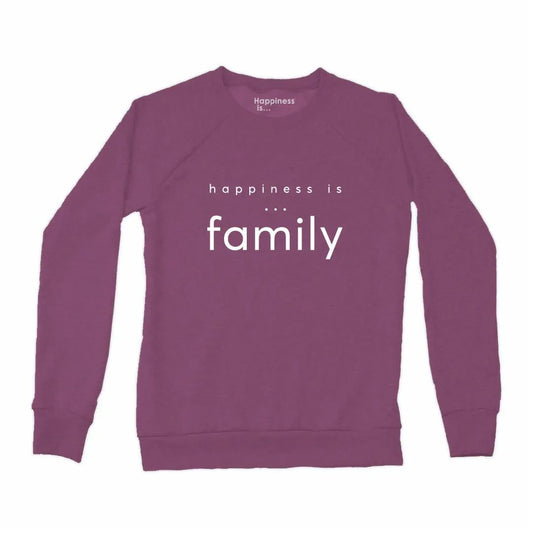 Women's Family Crew Sweatshirt, Plum by Family & Friends Collection
