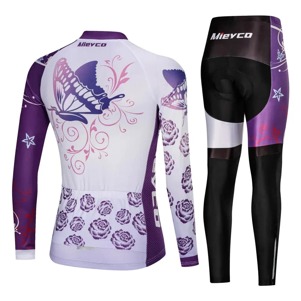 Women Long Sleeve Cycling Jersey Set MTB Bike Quick Dry Breathable Cycling Suit by Vimost Shop