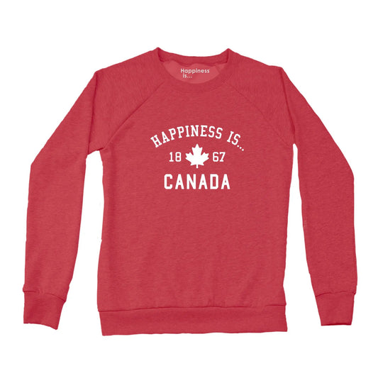 Women's Canada 1867 Crew Sweatshirt, Chili by Canada Collection