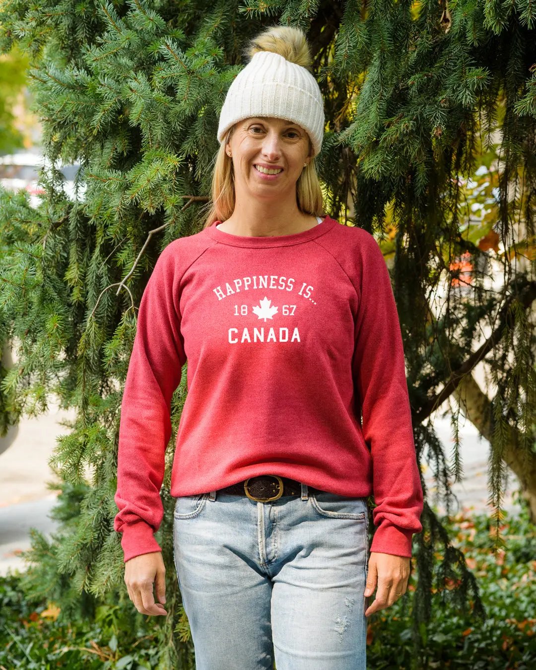 Women's Canada 1867 Crew Sweatshirt, Chili by Canada Collection