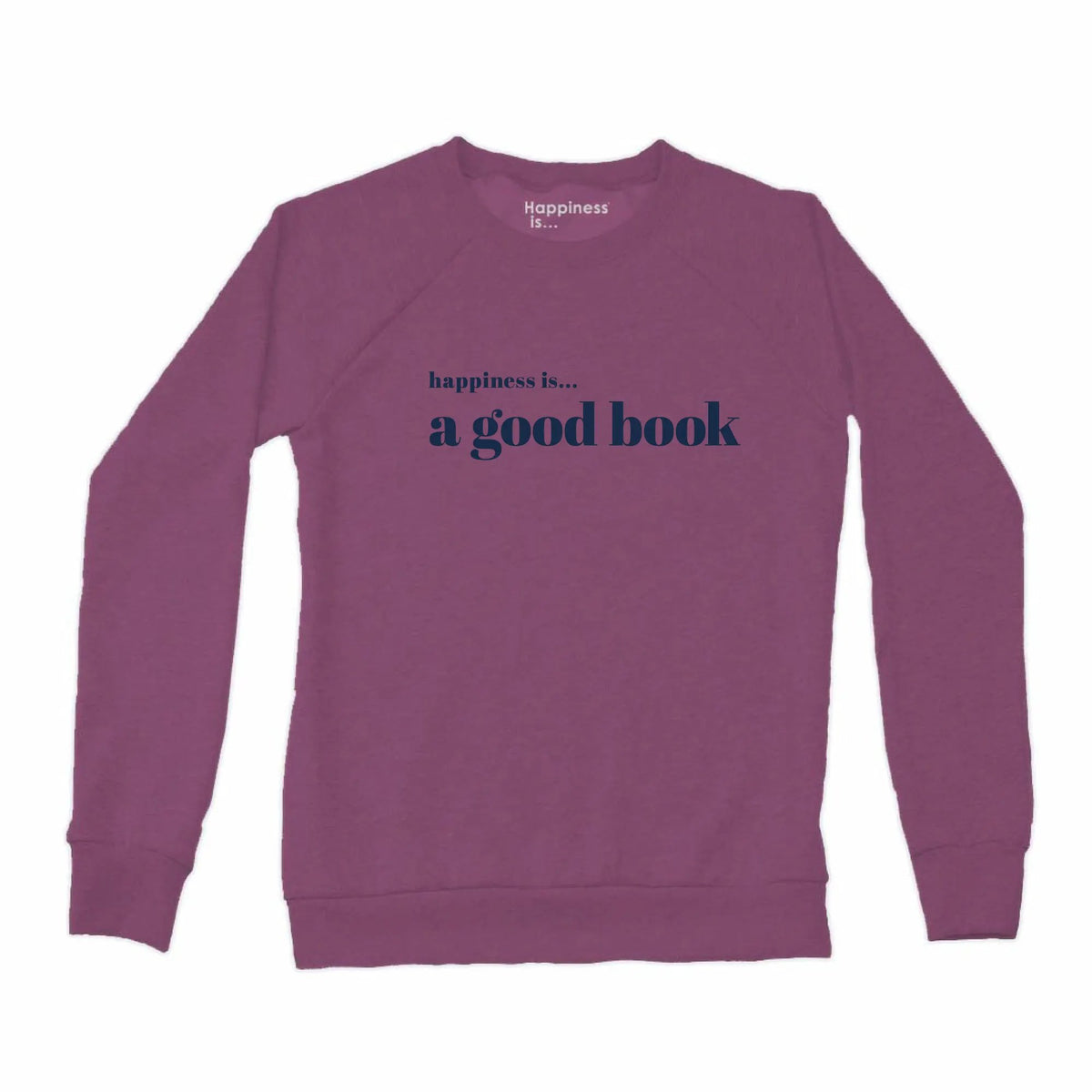 Women's Good Book Crew Sweatshirt, Plum by Books and Reading