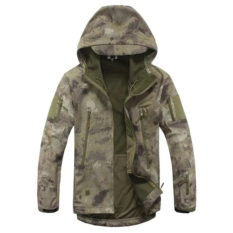Lurker Soft Shell Camouflage Jacket Men Waterproof Hunting Clothing Warm Camo Tactical Jackets Outdoor Combat Hoodie Coat by Vimost Shop