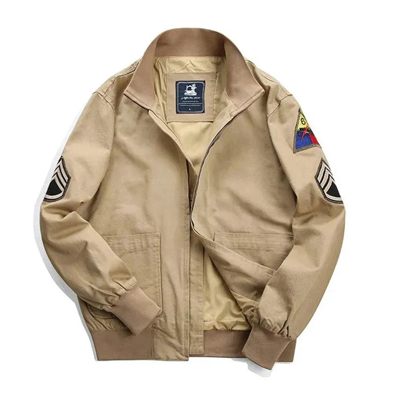Fury Brad Pitt WW2 US Army Military Tanker Jackets Khaki Cotton Field Combat Outwear Uniforms Spring Autumn Lightweight Coats by Vimost Shop