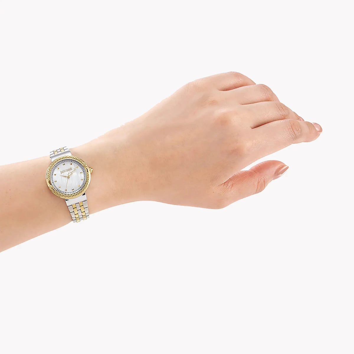 Just Cavalli Women's Two Tone Silver & Gold Watch, Mother Of Pearl Dial | Jc1l311m0055 by JUST CAVALLI