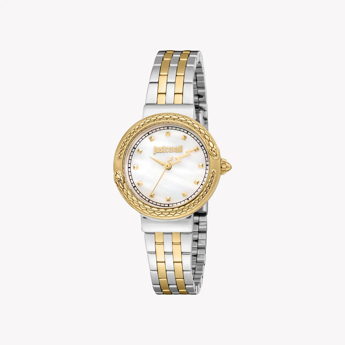 Just Cavalli Women's Two Tone Silver & Gold Watch, Mother Of Pearl Dial | Jc1l311m0055 by JUST CAVALLI